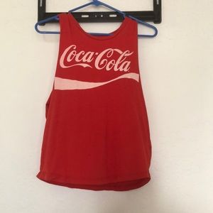 Red forever 21 coca-cola tank top